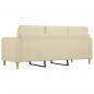 Preview: 3-Sitzer-Sofa Creme 180 cm Stoff