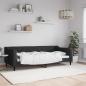 Preview: ARDEBO.de - Tagesbett Schwarz 90x200 cm Stoff