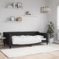 Preview: ARDEBO.de - Tagesbett Schwarz 90x190 cm Stoff