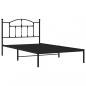 Preview: Bettgestell mit Kopfteil Metall Schwarz 107x203 cm