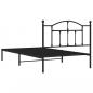 Preview: Bettgestell mit Kopfteil Metall Schwarz 107x203 cm