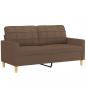 Preview: 2-Sitzer-Sofa Braun 140 cm Stoff