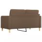 Preview: 2-Sitzer-Sofa Braun 140 cm Stoff