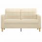 Preview: 2-Sitzer-Sofa Creme 140 cm Stoff