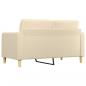 Preview: 2-Sitzer-Sofa Creme 140 cm Stoff