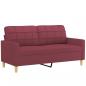 Preview: 2-Sitzer-Sofa Weinrot 140 cm Stoff