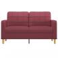 Preview: 2-Sitzer-Sofa Weinrot 140 cm Stoff