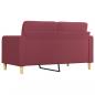 Preview: 2-Sitzer-Sofa Weinrot 140 cm Stoff