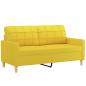 Preview: 2-Sitzer-Sofa Hellgelb 140 cm Stoff