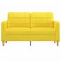 Preview: 2-Sitzer-Sofa Hellgelb 140 cm Stoff