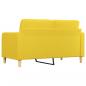 Preview: 2-Sitzer-Sofa Hellgelb 140 cm Stoff