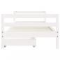 Preview: Kinderbett mit Schubladen Weiß 90x200 cm Massivholz Kiefer