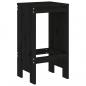 Preview: Barhocker 2 Stk. Schwarz 40x36x75 cm Massivholz Kiefer