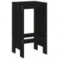 Preview: Barhocker 2 Stk. Schwarz 40x36x75 cm Massivholz Kiefer