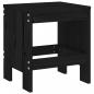 Preview: Gartenhocker 2 Stk. Schwarz 40x36x45 cm Massivholz Kiefer