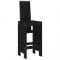 Preview: Barhocker 2 Stk. Schwarz 40x42x120 cm Massivholz Kiefer