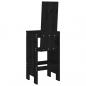 Preview: Barhocker 2 Stk. Schwarz 40x42x120 cm Massivholz Kiefer