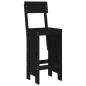 Preview: Barhocker 2 Stk. Schwarz 40x48,5x115,5cm Massivholz Kiefer