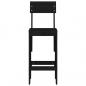 Preview: Barhocker 2 Stk. Schwarz 40x48,5x115,5cm Massivholz Kiefer