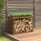 Preview: ARDEBO.de - Outdoor-Kaminholzregal Honigbraun 108x52x74 cm Massivholz