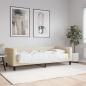 Preview: ARDEBO.de - Tagesbett mit Matratze Creme 90x200 cm Stoff