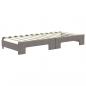 Preview: Tagesbett Ausziehbar mit Matratzen Taupe 80x200 cm Stoff