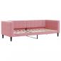 Preview: Tagesbett Ausziehbar Rosa 80x200 cm Samt