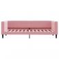 Preview: Tagesbett Ausziehbar Rosa 80x200 cm Samt