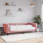 Preview: ARDEBO.de - Tagesbett mit Matratze Rosa 90x200 cm Samt