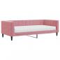 Preview: Tagesbett mit Matratze Rosa 90x200 cm Samt