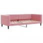 Preview: Tagesbett mit Matratze Rosa 90x200 cm Samt