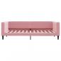 Preview: Tagesbett mit Matratze Rosa 90x200 cm Samt