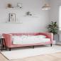 Preview: ARDEBO.de - Tagesbett mit Matratze Rosa 100x200 cm Samt