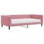 Preview: Tagesbett mit Matratze Rosa 100x200 cm Samt