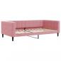 Preview: Tagesbett mit Matratze Rosa 100x200 cm Samt