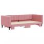 Preview: Tagesbett Ausziehbar Rosa 90x200 cm Samt