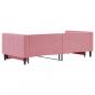 Preview: Tagesbett Ausziehbar Rosa 90x200 cm Samt