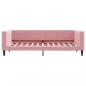 Preview: Tagesbett Ausziehbar Rosa 90x200 cm Samt