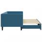 Preview: Tagesbett Ausziehbar Blau 80x200 cm Samt