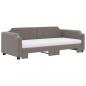 Preview: Tagesbett Ausziehbar mit Matratzen Taupe 80x200 cm Stoff