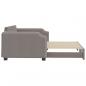 Preview: Tagesbett Ausziehbar Taupe 100x200 cm Stoff