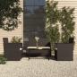 Preview: ARDEBO.de - 4-tlg. Garten-Lounge-Set mit Kissen Poly Rattan Schwarz