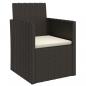 Preview: 4-tlg. Garten-Lounge-Set mit Kissen Poly Rattan Schwarz