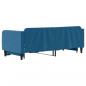 Preview: Tagesbett Ausziehbar Blau 90x200 cm Samt