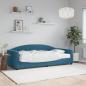 Preview: ARDEBO.de - Tagesbett mit Matratze Blau 90x200 cm Samt