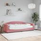 Preview: ARDEBO.de - Tagesbett mit Matratze Rosa 80x200 cm Samt