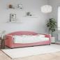 Preview: ARDEBO.de - Tagesbett mit Matratze Rosa 90x200 cm Samt