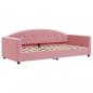 Preview: Tagesbett mit Matratze Rosa 90x200 cm Samt