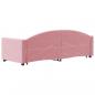 Preview: Tagesbett Ausziehbar mit Schubladen Rosa 80x200 cm Samt