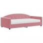 Preview: Tagesbett mit Matratze Rosa 100x200 cm Samt